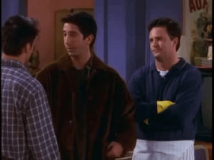 chandler,ross,friends,sarcastic,slow,gloves,joey,yellow,clapping,clap,sarcasm
