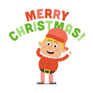 christmas,xmas,merry christmas,holiday,loosekeys,red,green,2d,2d animation,cheer,elf,x mas