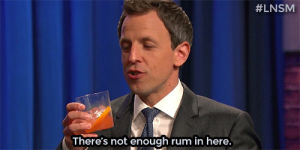 seth meyers,late night with seth meyers,drinking,rum,more alcohol,more rum,sipping drinks