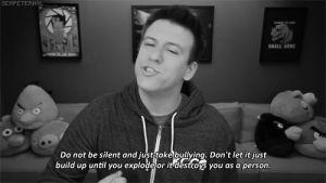 black and white,youtube,serious,support,bullying,silent,blogging,philip defranco,sxephil,phillyd
