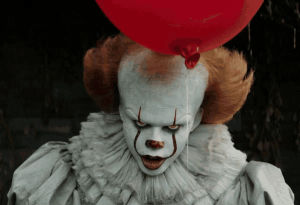 it,pennywise,horror,pennywise the clown,scary clown,it movie,reaction,devious