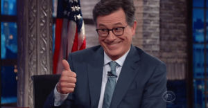 stephen colbert,thumbs up,the late show with stephen colbert,thumbs