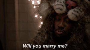 engaged,will you marry me,fox,new girl,proposal,winston bishop,lamorne morris,nasim pedrad,marry,aly nelson