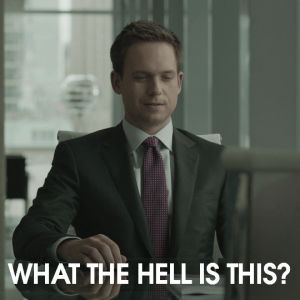 mike ross,tv,reaction,usa,hell,usa network,suits,mike,what the hell,patrick adams