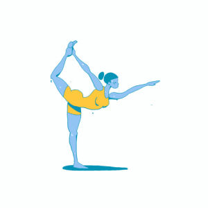 yoga,flexible,loop,animation,hot,2d,sweating,agile,bikram