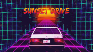 neon,sunset drive,after effects,80s,cassette,dubstep,animation,photoshop,punk,cyber