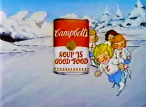80s commercials,80s,food,retro,1980s,winter,holidays,80s s,soup,retro s,ice skating,cure,campbells