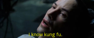i know kung fu,kung fu,reaction,the matrix,keanu