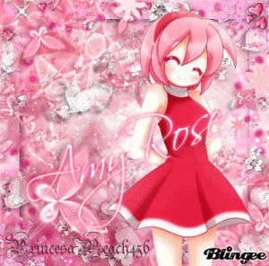 amy rose,anime,happy,cute,pink,sweet,blingee,rosado