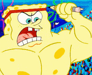 spongebob squarepants,fighting,patrick star,buff,noooo,meeeeeee lol