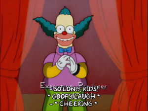 episode 4,season 12,wave,krusty the clown,goofy,12x04,so long