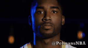 basketball,nba,new orleans,new orleans pelicans,pelicansnba,stare down,etwaun moore