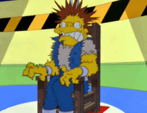 electric chair,90s,fox,halloween,simpsons,snake,treehouse of horror,ninth