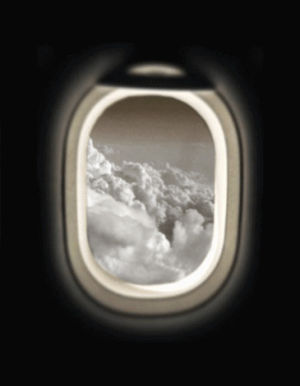 airplane,black and white,clouds,scrolling
