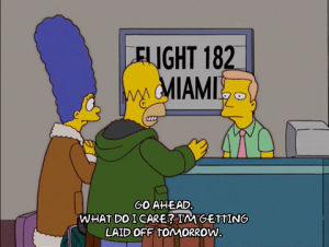 flight,homer simpson,marge simpson,sad,episode 18,travel,mad,season 15,airport,15x18