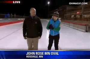 faceplant,funny,fail,fox,fall,ice,skating,reporter,live tv,mixed