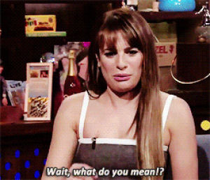 confused,lea michele,what do you mean