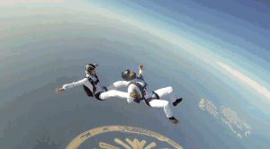 skydiving,synchronized