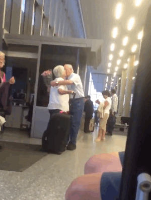 elderly couple,airport greeting,love,video,couple,mic,relationships,true love,connections