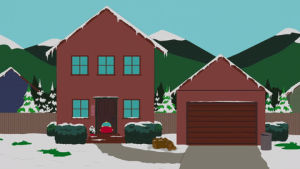 eric cartman,snow,home,knocking