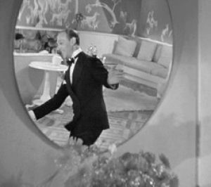 mirror,happy,fred astaire,dance,movies,dancing,vintage,hair on fire