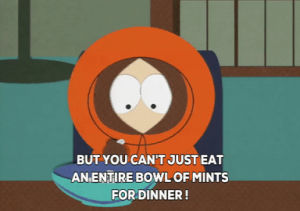 aggravated,angry,kenny mccormick,ignoring,mints