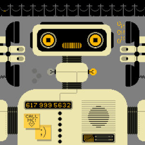illustration,robot,pixel,retro