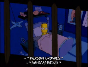 bart simpson,halloween,season 8,episode 1,scary,bed,8x01,whimpering