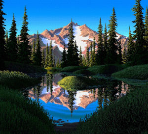 forest,nature,pixel,mountain,pixel art,8 bit