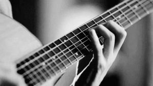 music,black and white,guitar,slow