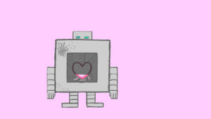 hearts,love,romance,robots,explode