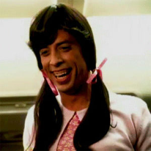 amused,dave grohl,weird,likes,happy,reactions,like,do want,pigtails