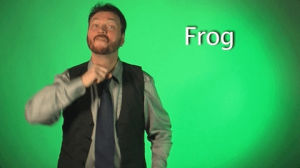 sign with robert,sign language,deaf,american sign language,frog,swr