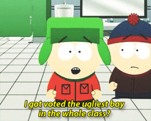 kyle broflovski,stan marsh,south park,own shit,jewish drama queen,depressed alcoholic,the list,super best friends,smug alert,tbh there is even more examples one both sides with always the same result