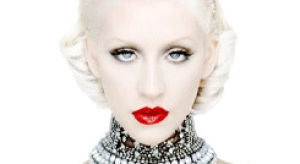 christina aguilera,not myself tonight,red lips,white,diva,icon,2010,make up,xtina,iconic,christina,bionic