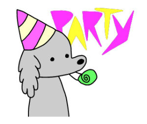 party,celebration,transparent,jasonclarkekeys,dog,friday vibes,friday vibes sticker