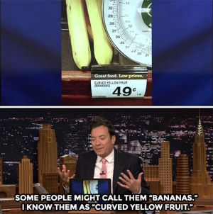 fruit,jimmy fallon,tonight show,banana,jokes,fallon tonight,nana manga