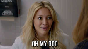 what,omg,tvland,oh my god,younger,youngertv,hilary duff,kelsey peters