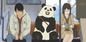 shirokuma cafe,anime,panda,bus,polar bear cafe