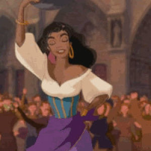 bowing,disney,esmeralda,youre welcome,bow down,the hunchback of notre dame