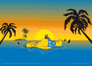 simpsons,vacation,homer,holiday,official,poster,site,fotoskin