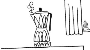 ola szmida,coffee,black and white,illustration,artist,waiting