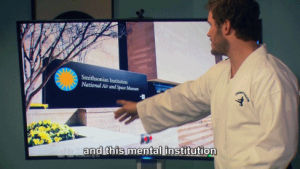 parks and recreation,chris pratt,andy dwyer,johnny karate,7x10,the johnny karate super awesome musical explosion show,smithsonian institution,mental institution