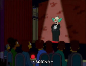 bow,season 9,episode 15,boo,krusty the clown,stage,9x15