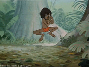 fighting,mowgli,the jungle book,dancing