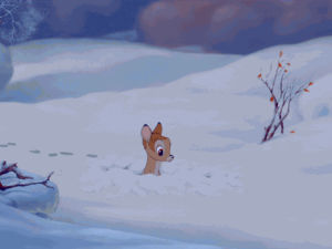 bambi,snow day,disney,cute,snow,story,deer,baby animal,baby deer,storytelling,animation day