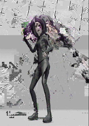3d,rave,goth girl,falling,datamosh,databend,mesh,nicolas ulloa,glitch aesthetic,drugged,altered states,drop shadow