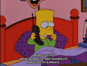 bed,bart simpson,season 8,episode 20,scared,phone,call,8x20