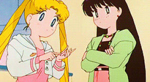 rei hino,sailor moon,usagi tsukino,anime,sailor mars,1000plus,smchallenge,because no matter how much they bicker when it comes down to it they love each other fiercely,and would protect each other until the end and they need each other