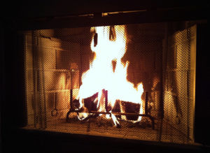 fireplace,fire,yule log